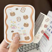 Foldable Makeup Mirror With Comb, 2-In-1 Handheld Compact Mirror, Cute Portable Comb - Multicolor - View 14
