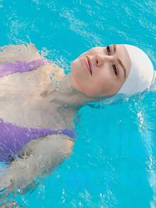 1 Stück Ganzjahres-Silikonbadekappe, wasserdicht & warm, geeignet für Innen-/Außenschwimmbad, Strandschwimmen, Silikonbadekappe wasserdicht, rutschfest, bequem elastisch, Unisex Schwimmausrüstung, Strandutensilie, Schwimmzubehör - mehrfarbig - Übersicht 7
