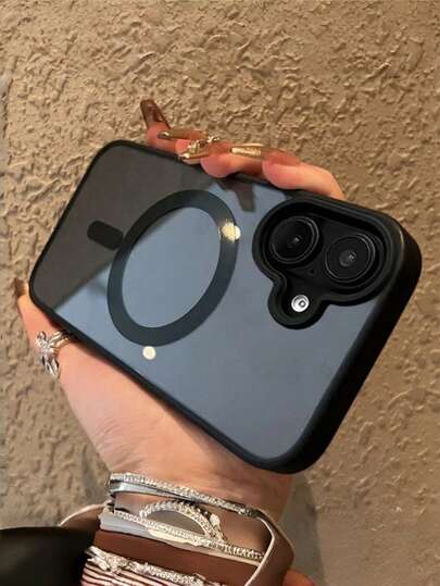 Transparent Magnetic Phone Case, Compatible With IPhone 16, 16 Plus, 15, 14, 11, 12, 13 Pro Max, 13 Mini, And Plus, With Shockproof Protection