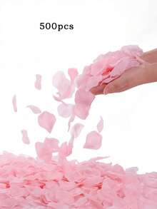 5000/2000/1000/500/100pcs Pink Rose Petals, Suitable For Wedding, Frozen Rose Petals For Romantic Wedding Proposal Decoration, Flower Girl Aisle, Banquet Table Centerpiece, Shower Party, Rose Decor, Decorative Style, Party And Holiday Decoration, Valentine's Day Decoration, Valentine's Day And Mother's Day Decoration Gift - Pink - View 13