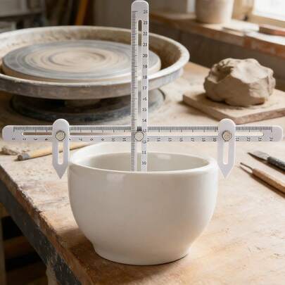 Ceramic Height Measurement Tool, Pottery Height Gauge With Clip, Pottery Tool For Repetitive Shaping