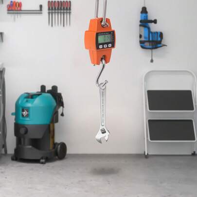 HYYKJ-US 300Kg Electronic Digital Crane Scale Portable Luggage Scale Double Accuracy Mini LCD Digital Hook Scale Industrial Heavy Duty Hanging Weight Scales