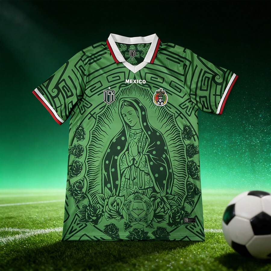 1998 World Cup Mexico National Team Short Sleeve Retro Soccer Jersey Green Vintage Collection - 彩色 - 查看 1