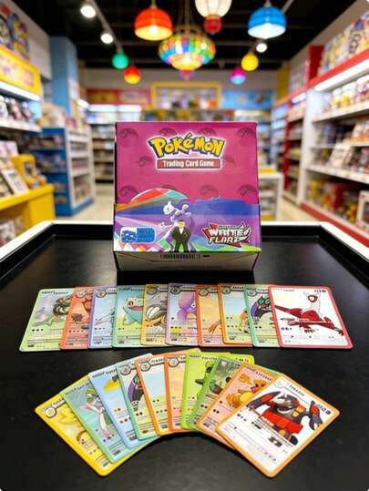 4/8/12包宝可梦Fulgor补充包，对战卡，进化卡，收藏卡，玩具，随机款式，宝可梦收藏卡盲袋，稀有宝可梦收藏卡，内含随机卡牌