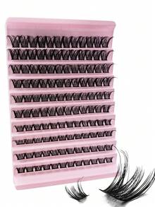 120 Pcs D Curl Anime Wispy Eyelash Clusters 8-16mm Mix Length Cluster Eyelash Extensions Thick Volume Individual Lashes DIY At Home False Eyelashes Fake Lashes Individual Eyelashes Cluster Lashes - D - View 8