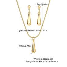 VKME 3件套金属材质水滴项链耳环首饰套装 - XH92825701-02 - 查看 10