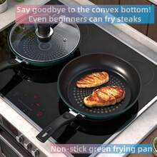 Crystalline Non-Stick Frying Pan, Thick Flat Bottom Pan, Suitable For Home Use, Induction Cooktop, Gas Stove - Red - View 5