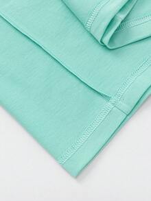 Balabala Children's Graphic T-Shirt, Short Sleeve Top For Boys And Girls, Summer - Mint Green - View 11