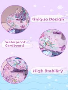 1 Set Purple Mermaid Shaped Cake Stand, Mermaid Theme Birthday Party Dessert Display Rack, Mermaid Tail Pattern Cupcake Stand, Suitable For Cake Decoration, Mermaid Theme Baby 1st Birthday Party Decor, Kitchen Decor, Room Decor, Gender Reveal Party Decor, Wedding Decor, Baby Shower Party Supplies, Mermaid Decorations, Party Favors - Purple Mermaid - View 6