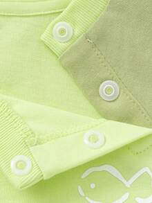 Balabala Boys' Comfortable Cartoon Pattern Colorful Animal Print Short Sleeve T-Shirt - Yellow Green - View 4