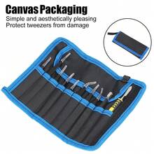 精密防静电不锈钢工业维修工具 ESD镊子 弯头直头镊子 10件套 - A - 查看 8