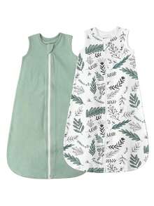 2pcs Baby Large Space Sleeping Bag, 0.5 Tog, Suitable For 0-18 Months Infants - Green - View 11