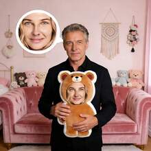 1 Personalized Fun Face Pillow - Customized Photo Double Sided Printing, Customized Face Pillow - Home Style, Ideal Gift For Birthday, Thanksgiving, Christmas - Bear - View 8