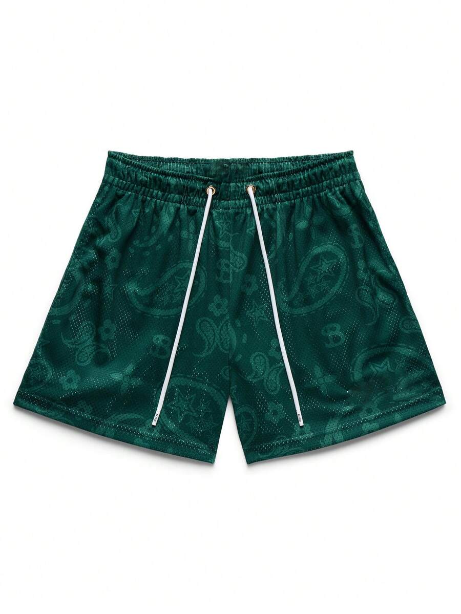 Men's Statement Print Shorts Fashion Designer Patterned Casual Daily Wear Shorts - 彩色 - 查看 1