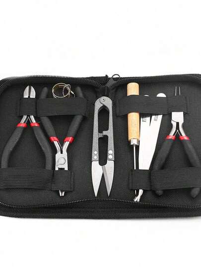 Tool Set, Leather Tool Bag, Manual Tools, Pliers, Utility Knife, Safety Scissors, Decorations, Repair And Craft Tools
