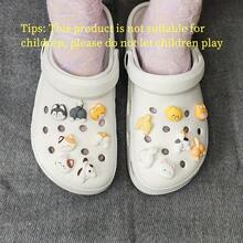 14pcs Cute Cartoon 3D Mischievous Cat & Dog Series DIY Shoe Decoration Accessories, Shoe Charms, Suitable For Garden Shoes, Clogs, Sandals, Fun Personalized Birthday Gift - Multicolor - View 4