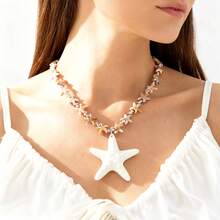 Hot-Selling Beach Vacation Seashell Necklace Women's Beaded Starfish Coconut Tree Scallop Shell Necklace Tropical Casual  Coastal Style Summer Beach Resort Wear Ladies' Must-Have Jewelry Lightweight Fashionable Shell-Embellished Neckpiece Perfect Gift For Her Stylish Accessory That Complements Any Summer Outfit Comfortable To Wear All Day Long Suitable For Beach Trips & Tropical Vacations Adds Vacation Charm To Daily Looks Easy To Match With Swimsuits, Dresses, Tops & Skirts Durable Beads That Stay Secure Popular Summer Coastal Necklace - 29176-trắng (D15-5-09) - Xem 8