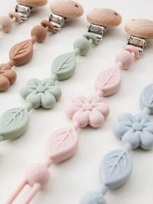 1pc Silicone Pacifier Clip, Grade Silicone Pacifier Strap With Clip Keeps Pacifiers, Teethers & Small Toys In Place - 1pcs - View 7