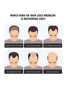 男士14英寸长波浪卷发假发 - 200克高密度耐热合成纤维，黑色和棕色可选，含假发帽，适合日常佩戴、角色扮演、万圣节和化装舞会等场合 - 彩色 - 查看 8