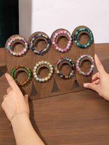 复古木质首饰架，家用手镯展示架，珠宝店收纳展示架 - 彩色 - 查看 7