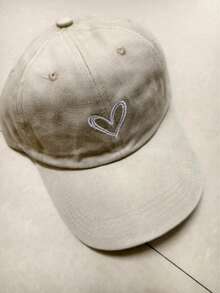 1pc Adjustable Women Baseball Cap With Heart Pattern, Suitable For Daily Life And Outdoor Leisure Sports - Multicolor - View 5
