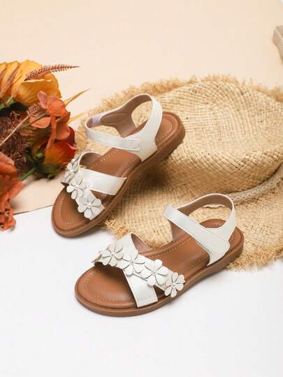 Beautiful Ditsy Floral Princess Sandals, Suitable For Daily Wear In Spring And Summer