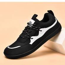 1双男士极简训练鞋，赤足休闲运动鞋，软底，超轻舒适 - 黑色 - 查看 9