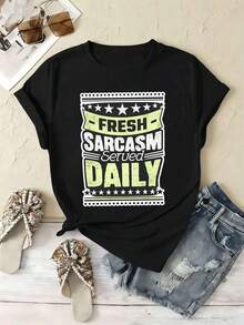 Tee-shirts pour femmes - Noir - Voir 2