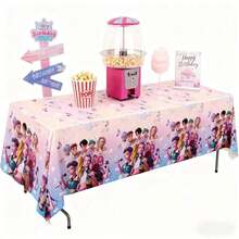1PC Birthday Tablecloth, Suitable For Various Parties, Birthday Parties, Etc. - Multicolor - View 6