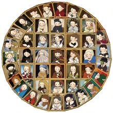 50PCS Q-Version World Famous Painting Stickers Nostalgia Scrapbooking Graffiti Love DIY Phone DIY Art Picture Gift Sticker - 1 Set - View 3