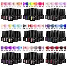 MEET ACROSS 8PCS/Set Gel Nail Polish Set Summer Nail Supplies Nude Pink Blue Red Blue Gel Polish Set Semi Permanent Nail Polish Nail Glue Soak Off UV LED Nail Art Gel Varnish Most Polular Colors Gel Nail Kit Manicure Kit Nail Art DIY Home Salon Gift For Women Nails - Nhiều màu - Xem 1