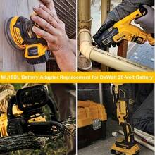ML18DL Adapter Suitable For Dewalt 20V Cordless Tools, Adapter Suitable For Milwaukee 18V M-18, Can Replace Dewalt 20V Max (Adapter Only) - Black - View 3