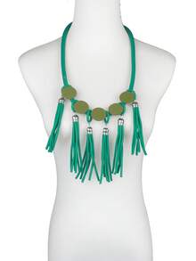 MARLIWOO 1 buah Kalung Aksesori Perhiasan Rumbai Bohemian Kasual Modis untuk Wanita, Pemakaian Sehari-hari - MultiWarna - View 4