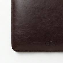Laptop Sleeve 14 Inch Precisely Compatible With MacBook Pro M5 M4 M3 M2 M1 Pro/Max 2025, Faux Leather Cover Case 14 In, Dark Brown - DarkBrown - View 4