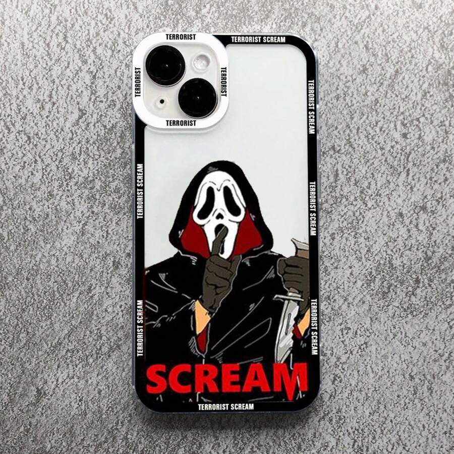 Case Cover Transparent Material TPU Ghostface Horror Scream Art P H ONE XR 11 12 13 14 15 16 PRO MAX 7 14 15 16 PLUS REDMI A1 A2 A3 A5 9A 10C 12C 11A 13C 14C 11 12 LIRE NOTE 8 9 10 11 12 13 14 PRO POCO C55 C65 X3 X4 S21 FE S22 ULTRA S23 ULTRA - Y2 - Xem 1