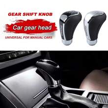 1pc Personalized Car Gear Shift Knob, 5-Speed Manual Transmission Gear Shift Lever Cover, Leather Automatic Gear Shift Stick Head - A - View 4