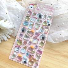 3D Cartoon 3D Embossed Crystal Stickers, Embossed Stickers Super Monsters 2.0 Cute Japanese Style 3D Reusable Stickers Gift Box Stickers Phone Case Stickers - Multicolor - View 9