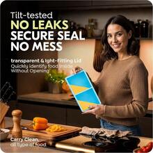 Silicone Freezer Trays With Lids, 2 Cup 1 Cup Soup Container Style Cube Trays, Easily Prepare Portioned Meals, Great Storing Soups And Other Dishes, Dishwasher, Oven - Màu xanh lam - Xem 5