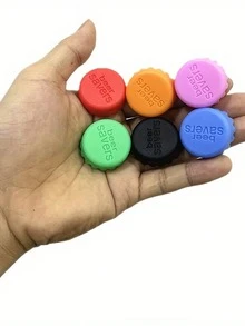 5pcs Reusable Silicone Bottle Caps, Fit For Soda, Beverage And Condiment Bottles, Airtight Sealing Lids - Multicolor - View 6