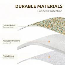 Puffy Laptop Sleeve 13-15.6 Inch Cute Quilted Laptop Protective Case Padded Floral Computer Sleeve For MacBook (B-Yellow, 13 Inch) - B-黃色 - 查看 4
