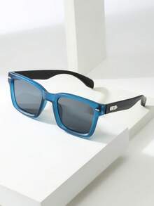 Blue Frame Black and Gray Film