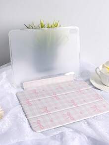 1 件装网格爱心蝴蝶结彩绘平板电脑保护套，适用于 iPad 10/11/10.2/10.5/Air4/Air5/10.9/Pro11/Air 11 英寸 (M2)-2024/Pro 11 英寸 (M4)-2024/iPad Air 11 英寸 (M3) 2025/iPad (A16) 11 英寸第 11 代 2025/Mini6/Mini7/Air1/Air2/9.7/Tab A8 10.5 英寸 2022，可爱/优雅/创意设计，内置笔槽，三折支架，磁吸式睡眠/唤醒功能。 - 彩色 - 查看 5