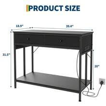 Soporte para acuario de 40 a 50 galones con marco de metal y cajones, mesa resistente para peceras, terrarios para tortugas y reptiles. - Negro - Ver 4