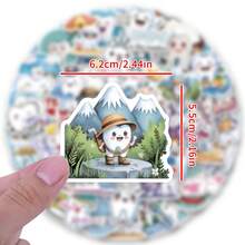 100 pezzi Adesivi per proteggere i denti, decorazioni, diari, decorazioni retrò per stanze, frigoriferi, armadi, scaffali, power bank, pareti, porte e finestre, borracce, quaderni e altri oggetti di uso quotidiano - Stile casuale - Visualizzare 3