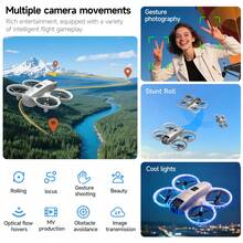 AXNEN 2026 New GT3 Mini Drone Features A High-Definition Dual-Camera, FPV Transmission Remote Control, Long-Endurance Battery, Optical Flow Hover, Infrared Obstacle Avoidance, And Dynamic Lighting. Even Beginners Can Easily Master It. Perfect Gift With A Camera For Holidays Like Christmas. - Multicolor - View 3