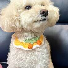 Handmade Cute Pet Scarf, Dog Accessory, Cherry Collar, Cat Scarf, Dog Bib, Crocheted Yarn, Soft And Adjustable Material - Multicolor - View 7