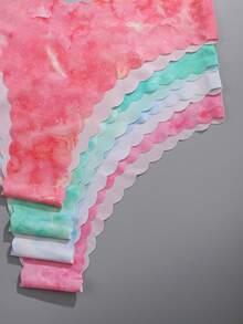 8件套女士无缝豹纹纯色波浪边舒适顺滑面料三角内裤 - 彩色 - 查看 6