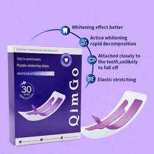 Tiras blanqueadoras de dientes de color púrpura + Adhesivo seco PAP+, Blanqueamiento de dientes, Tiras blanqueadoras, Limpieza profunda, Cuidado oral, Tiras blanqueadoras, Aliento fresco, Tiras blanqueadoras, Adecuado para viajes y uso en el hogar, Blanqueamiento púrpura, Adhesivo seco - Morado + PAP + Adhesivos secos + Tiras blanqueadoras de dientes - Ver 8