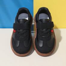 1 Pair New Soft Bottom Anti-Slip Flat Shoes, Fashion Novelty Classic Durable Toddler Boys' Sports Sneakers - Black - View 12