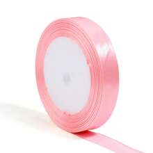 25 Yards/Roll Light Pink Satin Ribbon, Solid Shiny Fabric, Suitable For DIY Wedding Invitations, Bridal Bouquets, Gift Wrapping, Party Decorations, Sewing Crafts, Bridal Bouquet Accessories, Wedding Decorations - Baby Pink - View 8